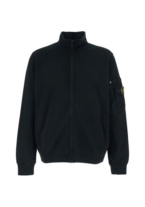 6100018 cotton fleece man black STONE ISLAND | L1S15 6100018 S0410V0029